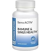 Serra ACTIV Systemic Enzymes – Serrapeptase 120,000 SPU with Acid-Resistant Delivery – Supports Sinus, Respiratory & Circulatory Wellness – 60 Vegetarian Capsules