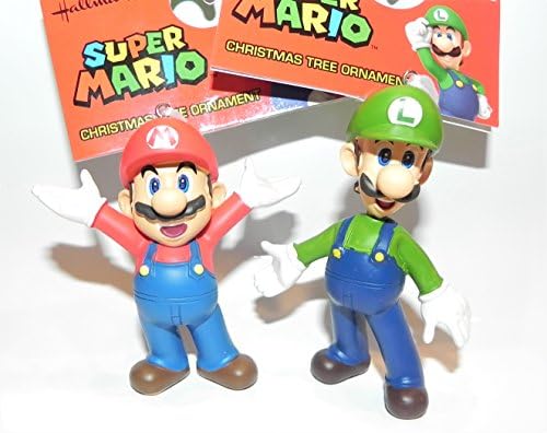 Hallmark Nintendo Super Mario Bros Mario &amp; Luigi Christmas Ornament Set