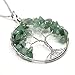 KISSPAT Handmade Tree Of Life Gemstone Pendant Necklace With 26