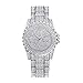 Diamond & Co. Men's Analog Japan Quartz 14k White Gold Finish Watch