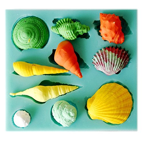 Silicone Sea Shell Conch Pattern Chocolate Fondant Cake Cookie Baking Icing Soap Mould Mold - Thumbnail 4