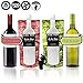 (2) On The Move Travel Foldable Wine Bottle To Go Flask Premium Kit W/ Perfect Pour Spout Cap Heavy Duty Plastic Collapsible Flask For Wine - Holds Full 750 ml Bottle - Double Pack