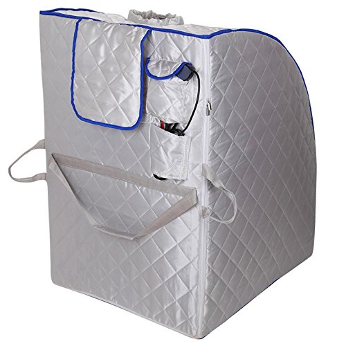 Ridgeyard Portable Safe Folding Far FIR Infrared Sauna Spa Tent with Heating Footpad and Chair Slimming Weight Loss +Negative Ion Detox
