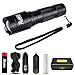 Waterproof LED Flashlight, Real 1000 Lumen Rechargeable Flashlight with Rechargeable 18650 Battery and Bike Mount Clip, Perfect Light for Riding Hiking Camping Fishing Dog Walking by RUIMX SF100