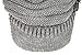 Women's Cable Knit Newsboy Visor Cap Hat with Sequined Flower Accent (Silver)