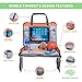 Premium Kids Travel Tray - 4 in 1 Car & Plane Seat Tray, Storage and Car Toy Organizer, Carry Bag and Tablet Holder and Snack Tray All in One - Brand New Listing - by Nimble Forrest (Orange)