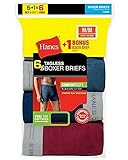 Hanes Men's TAGLESS Boxer Briefs with Comfort Flex Waistband 6-Pack (Includes 1 Free Bonus