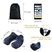 FMAB Travel Pillow,Inflatabl,2PCS with Ear Plugs,Eye Mask,Drawstring Bag and Soft Velvet Neck Support