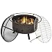 Sunnydaze Cosmic Outdoor Fire Pit - 30 Inch Round Bonfire Wood Burning Patio & Backyard Firepit for Outside with Cooking BBQ Grill Grate, Spark Screen, and Fireplace Poker, Celestial Design primary