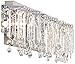 Possini Euro Design Crystal Strand Mid Century Modern Wall Light Chrome Silver Metal Hardwired 25 3/4