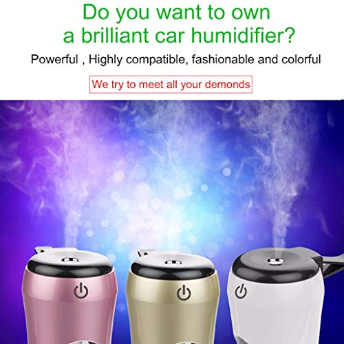 MSOO BC20 5V 1A QC3.0 Second Generation Mini USB Car Air Spray Aroma Humidifier (White)