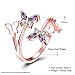 YEAHJOY Women's Adjustable Size Volly Open Rings Butterfly Shape Purple Austrian Crystals Rings