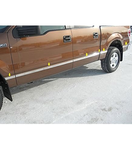 2009-2014 Ford F-150 Crew Cab Chrome Rocker Panel Trim 2009-2014 Ford F-150 Crew Cab Chrome Rocker Panel Trim