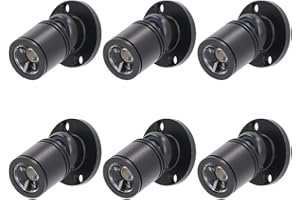 ANYPOWK Dimmable 12V LED Mini Spotlights for Display - 1.5W Daylight 6500K, Small Spotlights for Displays with Dimmer, Black - Set of 6