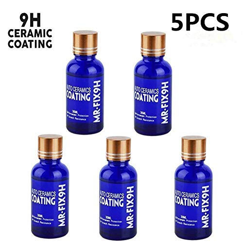 iBaste Car Ceramic Coating - 10H Gold Plated Crystal Set 30ml High Hardness and High Gloss （5PCS）