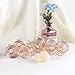 Beauty Sponge Blender Holders 6 Pack, Teenitor Makeup Sponge Holders Drying Rack Stand, Powder Puff Sponge Support Display Stand, Makeup Organizer Round Triangle Square Styles, Rose Gold