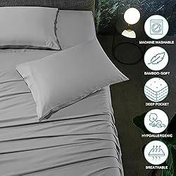 LIANLAM 100% Bamboo Sheets - Queen Size Sheets Set
