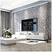 QIHANG Modern Simple 3D Thick Non-Woven Embossed Tree Flowers Pattern Living Room Wallpaper Roll Purple&Gray Color 1.73' x 32.8'=57 Square feet