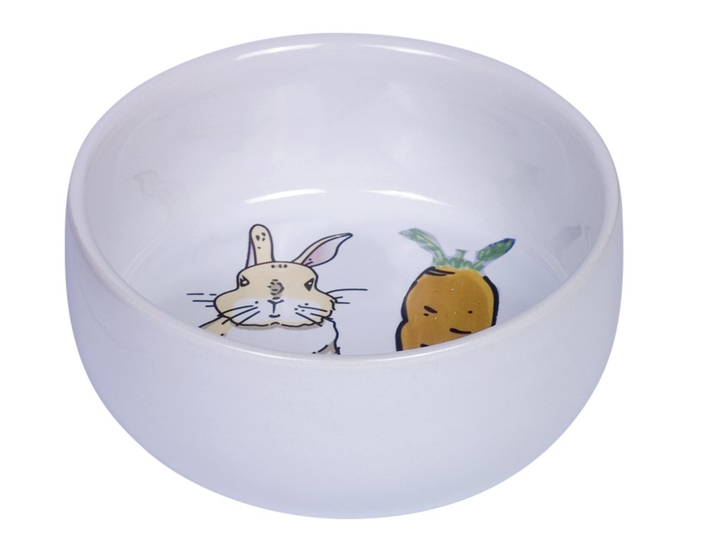 Nobby 73753 Ceramic Bowl Carrot Plus – White