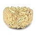 The Bling Factory Large 21mm 14k Yellow Gold Heavy Plated Chunky Nugget Textured Ring, Size 7
