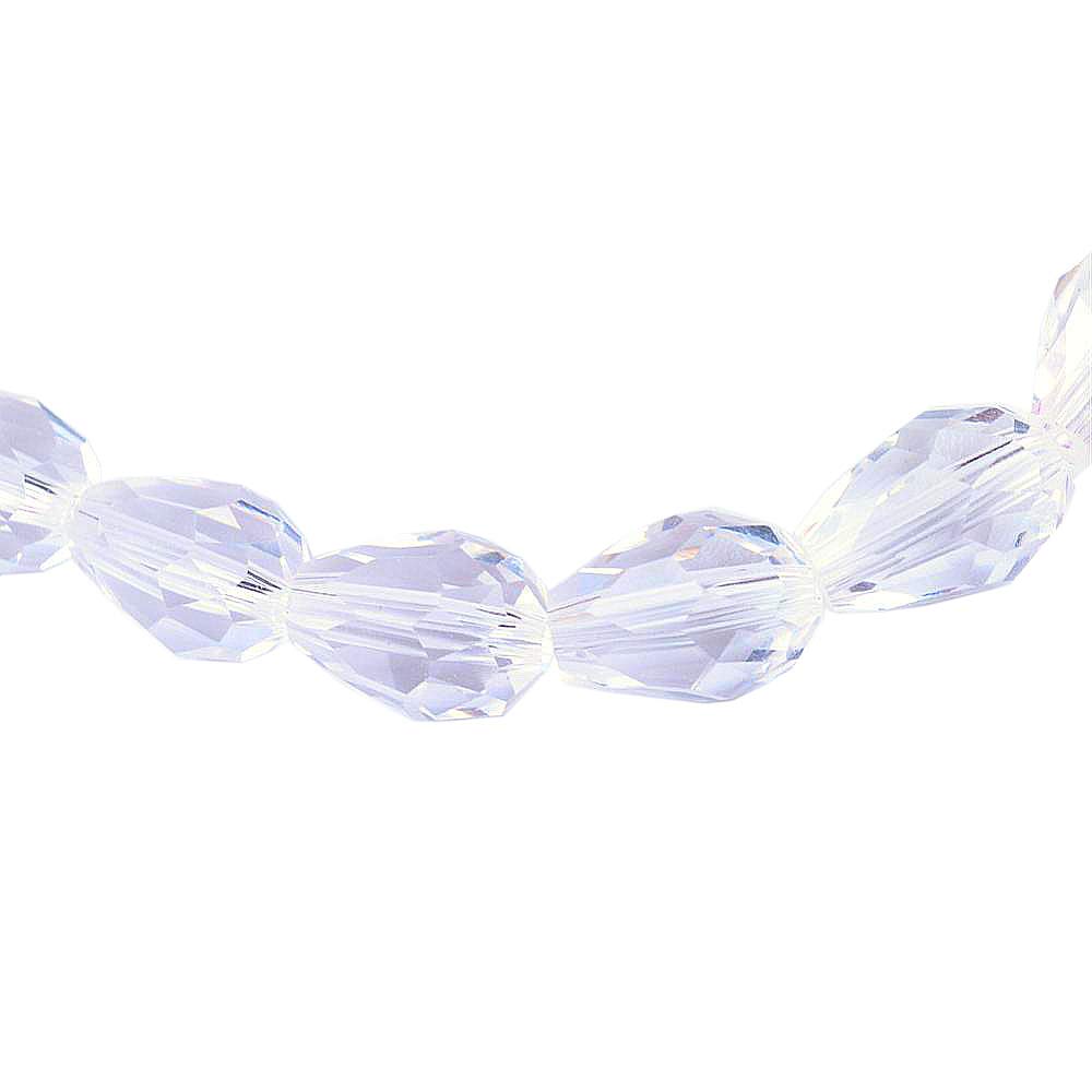 Czech Crystal Glass Beads 12 mm x 8 mm Faceted Teardrop Shape Jewellery Beads Crystal Cut Beads Pack of 15