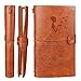 Leather Journal Refillable Travelers Notebook with 18 Card Slots and 1 PVC Zipper Pocket Perfect for Writing Gifts Fountain Pen Users Travelers Professional Diary (brown)