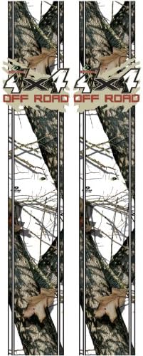 Mossy Oak Graphics 12010-WR Winter Mud Splash '4x4 Off Road' Rear Quarter Panel Kit