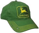John Deere Embroidered Logo Vintage Baseball Hat - One-Size - Men's - John Deere Green