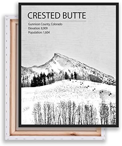Crested Butte - Ski Resort - Colorado - Crested Butte Illustration - Crested Butte Canvas - Poster Style