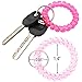 Shells Group 7pack Colorful Assorted Flesible Plastic Spiral Coil Wrist Band Stretchable Key Ring Chains With Key Holders