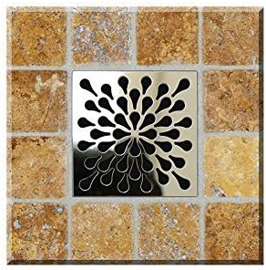 E4805-PC Splash Decorative Drain Grate, Polished Chrome by Ebbe