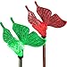 Butterfly Decor Outdoor Holiday LED Lighting Solar Garden Stake Lights Color Changing in-Ground 3D Fixture for Christmas Thanksgiving Patio Yard Lawn Decoration (2 Pack)