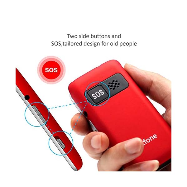 artfone-C10-Big-Button-Mobile-Phone-for-Elderly-Senior-Flip-Mobile-Phone-Dual-SIM-Unlocked-Card-with-24-Large-Screen-SOS-Button-Talking-Numbers-FM-Radio-Torch-and-Charging-Cradle-Red artfone C10 Big Button Mobile Phone for Elderly, Senior Flip Mobile Phone Dual SIM Unlocked Card with 2.4" Large Screen | SOS Button | Talking Numbers | FM Radio | Torch and Charging Cradle (Red)