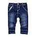 BIG ELEPHANT Baby Boys' 2 Piece Jeans Shirt Clothing Set with Bowtie (18-24 Months) G24