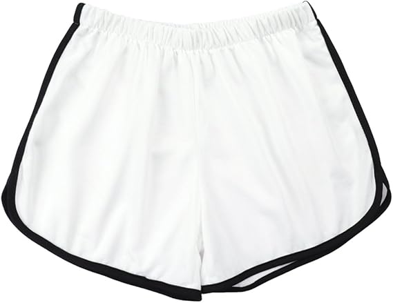 Amazon モリマート Morimart レディース ショートパンツ 夏 カジュアル 無地 学生風 パンツ サマー コーデ ゴムウエスト スポーツ ホワイト ショートパンツ 通販