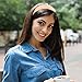 BBTO 8 Pieces Satin Headbands, 1 Inch Wide Hair Band Ribbon Headbands for Women Girl, 8 Colors
