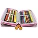 LORJE Multilayer Colored Pencil Case, Large, 48 Pink Gray Pen Bag