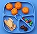 Non Slip Silicone Kids Placemats with Plate for Toddlers Babies Children Blue