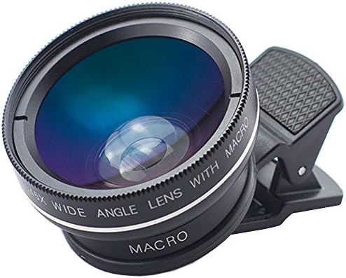 YOCOU 2 in 1 Professional HD Phone Camera Lens Kit, Super 12.5X Macro Lens 0.45X Wide Angle Lens with Lens Cleaning kit for iPhone 7/6s/6/5s/5/4s/4 Samsung Note4/S7/S6 & Other Smartphones