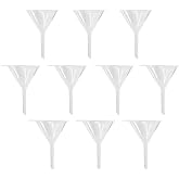 Eisco Filter Funnels, Acid &amp; Alkali Resistant, Transparent, 2.6", 10 Pack | Plastic Funnel for Narrow-Mouthed Containers, Mini Funnel for Lab Filtration, Handles Acidic &amp; Alkaline Pours