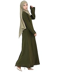 Zofocy Solid Color Women Abaya Modest Muslim Prayer