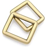 CRAFTMEMORE 5/8 Inch Rectangle Rings Buckle Metal Round Rectangular Loop for Bag Belt Strap Quality Finish SCLP 6pcs