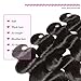 Rechoo Virgin Double Weft Hair Bundles Deal 6A Grade Mixed Length Brazilian Virgin Remy Human Hair Extension Weave 3 Bundles 300g - Natural Black,Body Wave (10