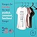 Hangorize Plastic Hangers - 48-Pack Black Standard-Size Clothes Hangers with Notches for Clothing & Accessories - Closet Organization Essentials