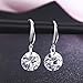 SBLING Platinum-Plated Sterling Silver Drop Earrings Made with Austrian Crystals