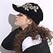 Black Womens Baseball Hat Lace Bling Flower Rhinestone Snapback Hip Hop Cap
