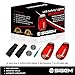 LED Safety Lights + Free Bonuses | Clip on Flashing Strobe Light High Visibility for Running Jogging Walking Cycling Best Reflective Gear for Kids Dogs Bicycle Helmet and Bike Tail Light (Red-Red)
