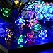 Solar Flower Strings Lights,2 Pack Each 23Ft Total 100 LED Cherry Blossoms Solar Fairy Lights Waterproof 8 Modes Decorative String Lights for Outdoor Garden Tree Patio Yard Party (Multi-Color)