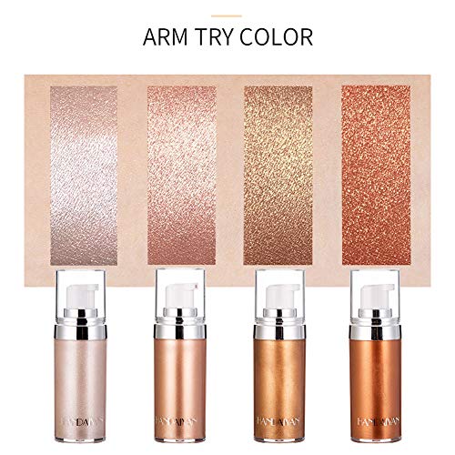 image for DAGEDA 4 Colors Liquid Illuminator, 20ML Body Highlighter Makeup Smoot