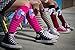 Women's Novelty Knee High Socks With Ears & Grippy Soles (Pink Spanky), Spanky, One Size